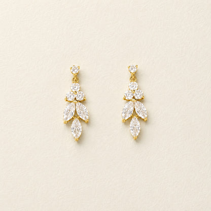 Boucles d'oreilles Daisy Gold Leaf CZ