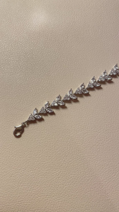 Bracelet Daisy en argent et zircone cubique
