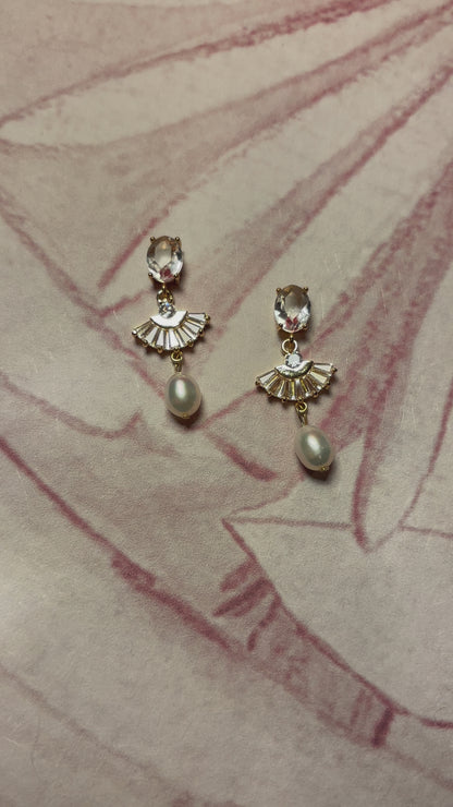 Boucles d'oreilles pendantes en perles Lindsey
