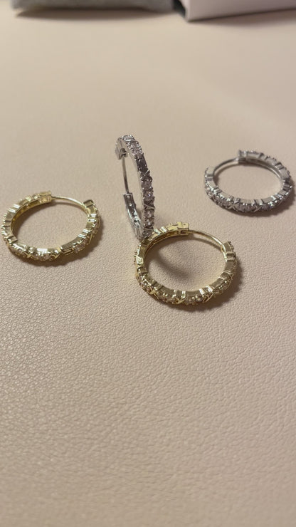 Boucles d'oreilles créoles en argent Maddy